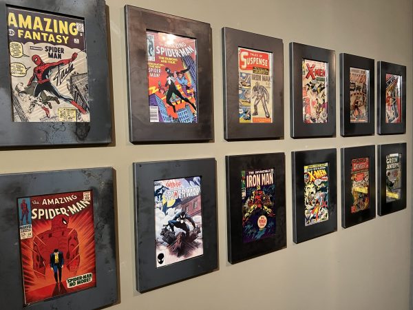 Graded ComicBook Frame group with comics
